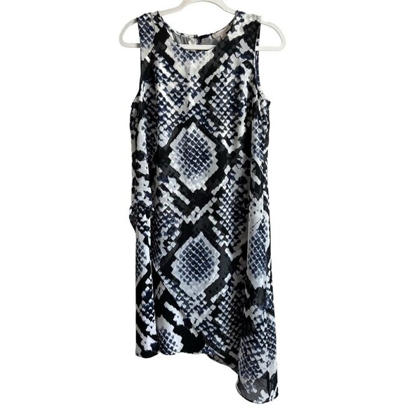 Cb Established 1962 Women’s Navy White  Sleeveless Animal Print Dress Size 6 NEW - Picture 1 of 13